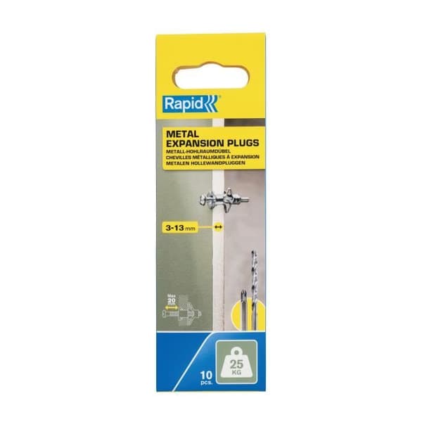 Expansionsplugg - Rapid - 5001546 - Ø8x32 - Stål - Paket med 10 st