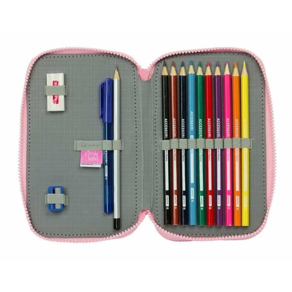 Dobbelt penalhus Glow Lab Sweet Home 12,5 x 19,5 x 4 cm