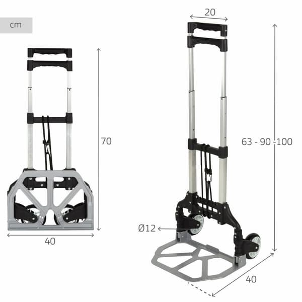 Multifunktionel vogn Aktive 40 x 100 x 40 cm (2 enheder)