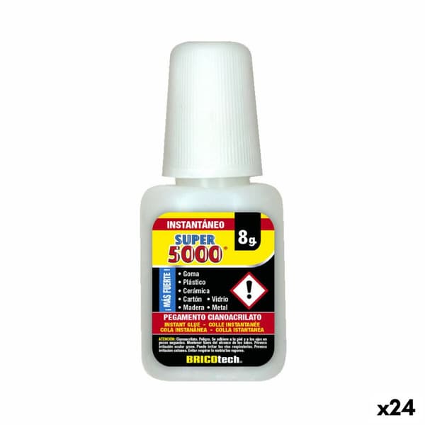 Omedelbar vidhäftning Bricotech Super 5000 8 g (24 antal)