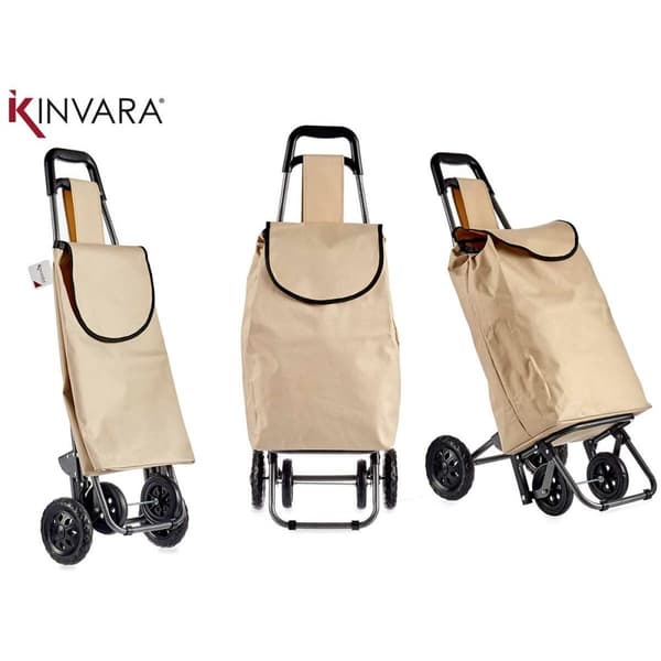 Kundvagn Kinvara WR3069-3 Svart Beige 30 L 22 x 98 x 38 cm (6 antal)