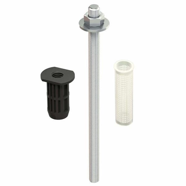 Skruv - skruvlock - eftersläpande skruv - Tox-bult - 84100102 - 0 Termosäker Heavy Duty Monteringssystem, Metallic