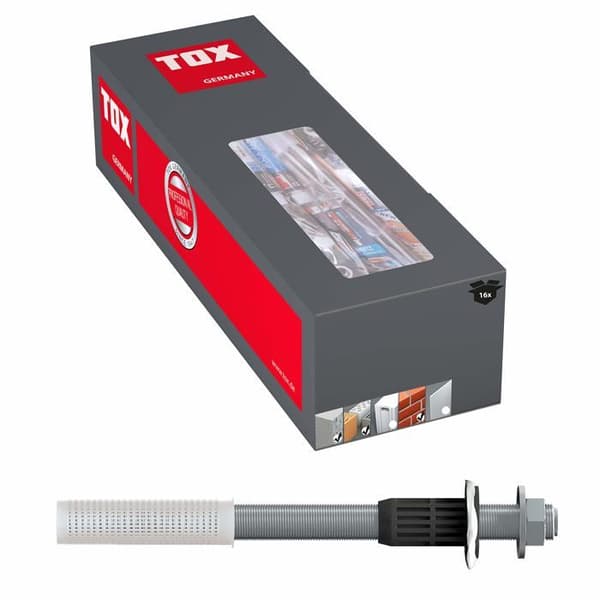 Skruv - skruvlock - eftersläpande skruv - Tox-bult - 84100102 - 0 Termosäker Heavy Duty Monteringssystem, Metallic