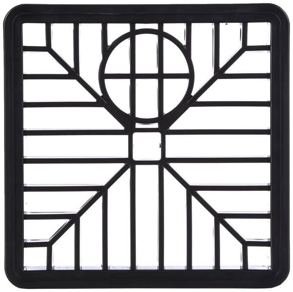 Bulk hårdvara - BH05743 - Plast Gulley Grille, 150 mm (6") fyrkantig - svart, paket med 2