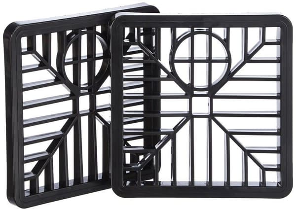 Bulk hårdvara - BH05743 - Plast Gulley Grille, 150 mm (6") fyrkantig - svart, paket med 2