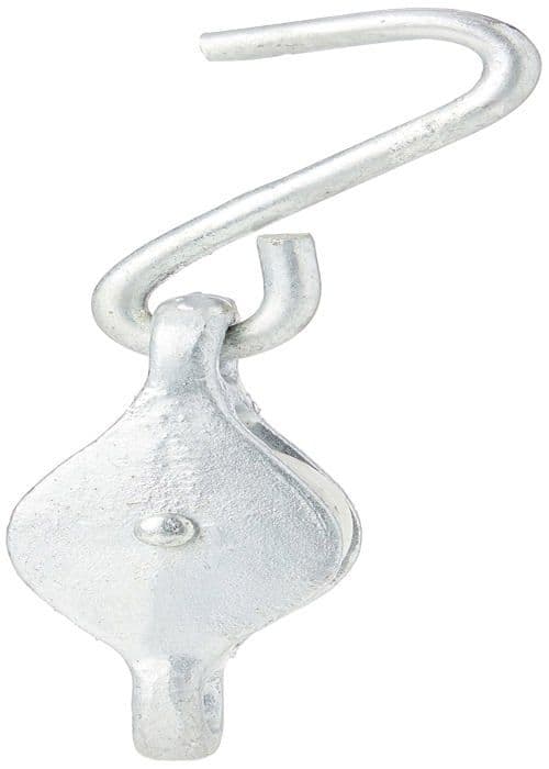 Merriway - BH05880 - Remskiva för klädstreck med krok, 32 mm diameter, galvaniserad