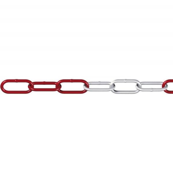 Dörner+Helmer DÖRNER 163101 DIN5685-1 Galvaniserad spärrkedja Röd/vit 6 mm x 15 m - 104455984