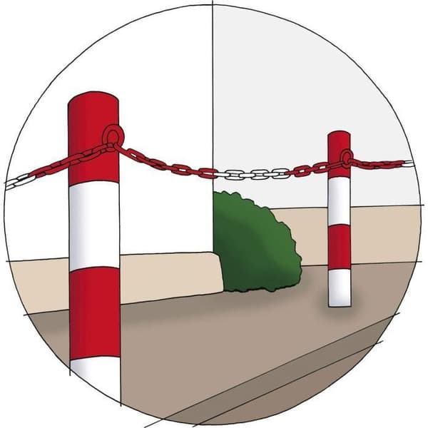 Dörner+Helmer DÖRNER 163101 DIN5685-1 Galvaniserad spärrkedja Röd/vit 6 mm x 15 m - 104455984