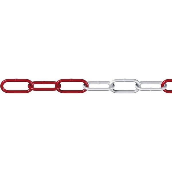 Dörner+Helmer DÖRNER 163101 DIN5685-1 Galvaniserad spärrkedja Röd/vit 6 mm x 15 m - 104455984