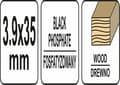 Miniatyrbild 1 av 2: Vis - cache-vis - tire-fond - goujon Yato - YT-09460 - VIS PÅ RULL FÖR TRÄ 3,9x35mm