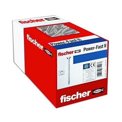 Spånskruvar - Fischer - Power-Fast II - 4,5 x 70 mm - Försänkt huvud - Galvaniserat