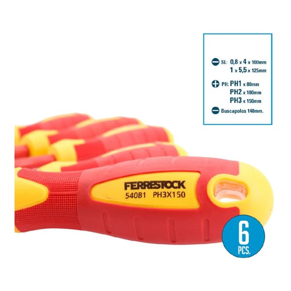 Skruvmejselset Ferrestock (6 pcs)