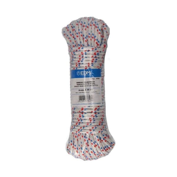 Flätat rep EDM 87847 Trefärgad Nylon 25 m