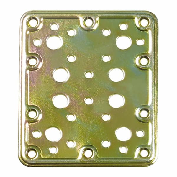 Monteringsplatta AMIG 504-12126 Bikromaterad Gyllene Stål (200 x 100 mm)
