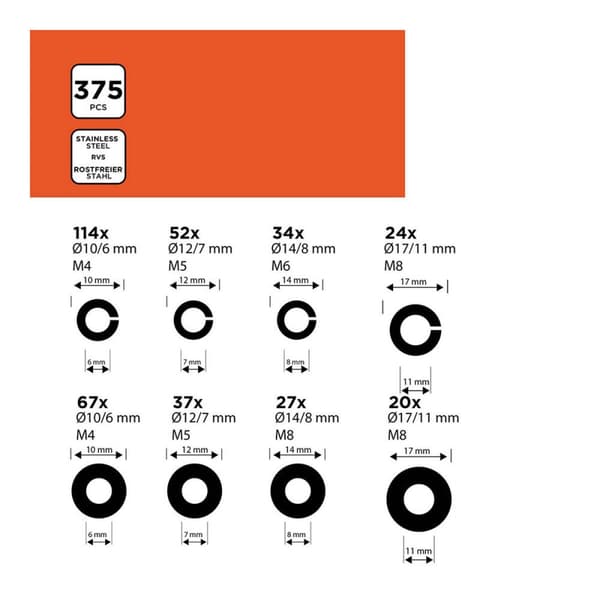 Brickor Black & Decker Platt Säkerhet 375 Delar