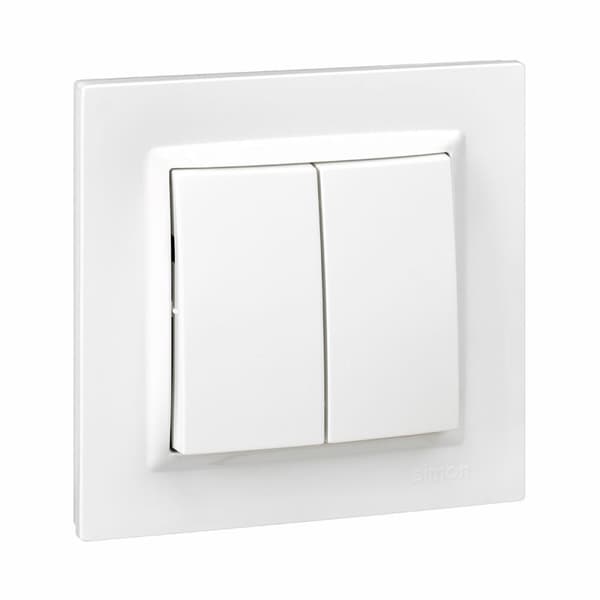 Vippströmbrytare dubbel Simon 8,4 x 4 x 8,4 cm