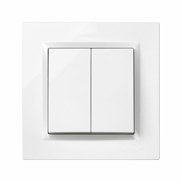 Vippströmbrytare dubbel Simon 8,4 x 4 x 8,4 cm