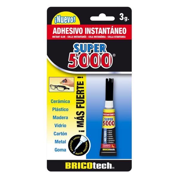 Omedelbar vidhäftning Bricotech Super 5000 3 g (36 antal)