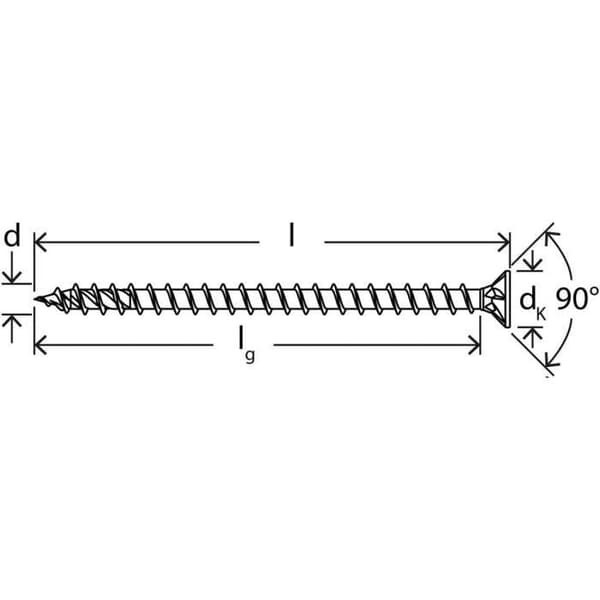 Fischer PowerFast II - Trä- och spånskiveskruv 3,5x30 - Paket med 300