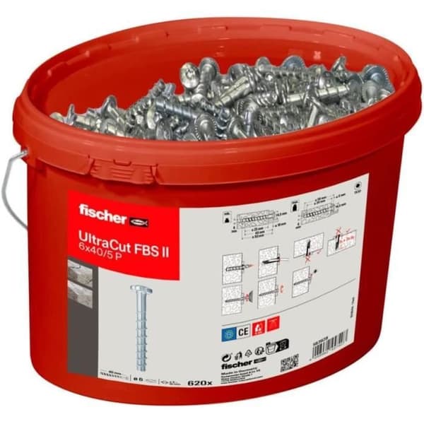 Vis med rund huvud fischer UltraCut FBS II 6 x 405 med PanHead