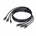 Miniatyrbillede 4 af 8: Kabeladapter Startech DDU1226-KVM-CABLE Sort 1,8 m