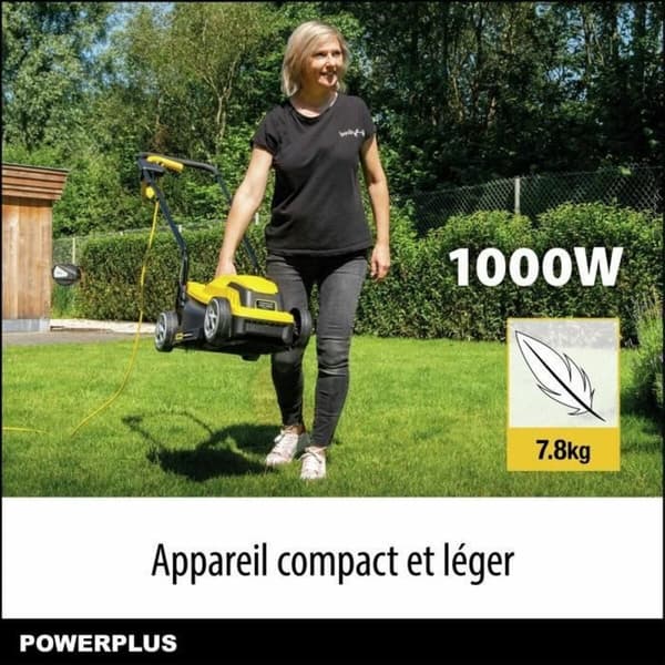 Plæneklipper Powerplus POWEG62203 30 L 1000 W 230 V 32 cm 20-70 mm
