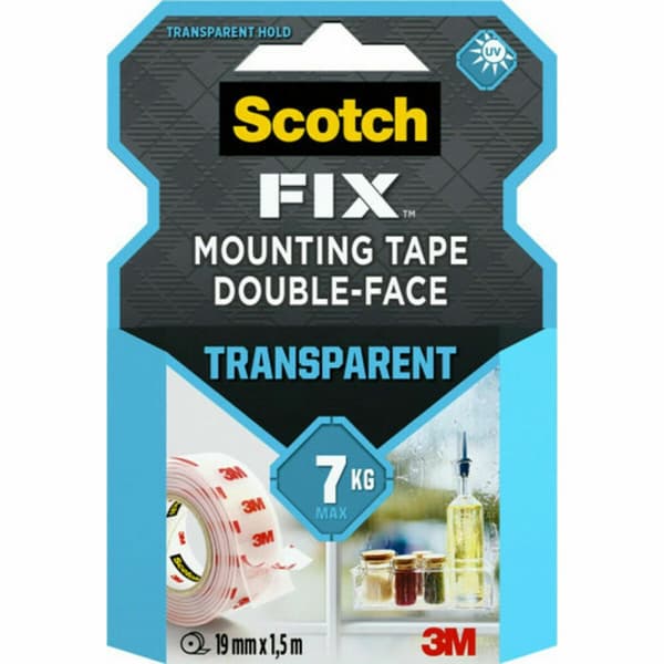 Dobbeltsidet Tape Scotch Gennemsigtig 19 mm x 1,5 m