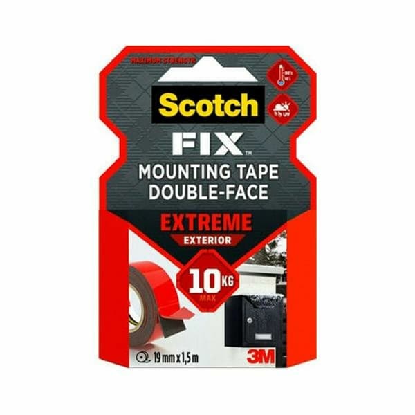 Dubbelsidig Tejp Scotch 19 mm x 1,5 m Svart Röd Grå
