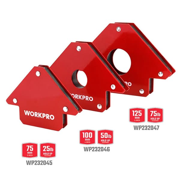 Magnetisk svejsevinkel Workpro 4" 10 cm
