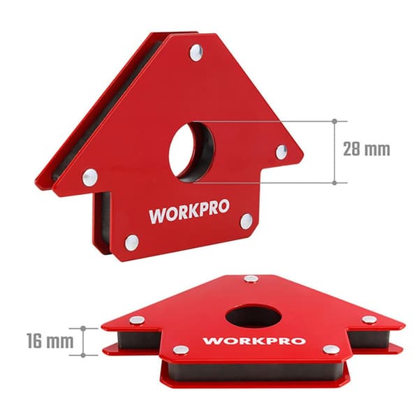 Magnetisk svejsevinkel Workpro 4" 10 cm