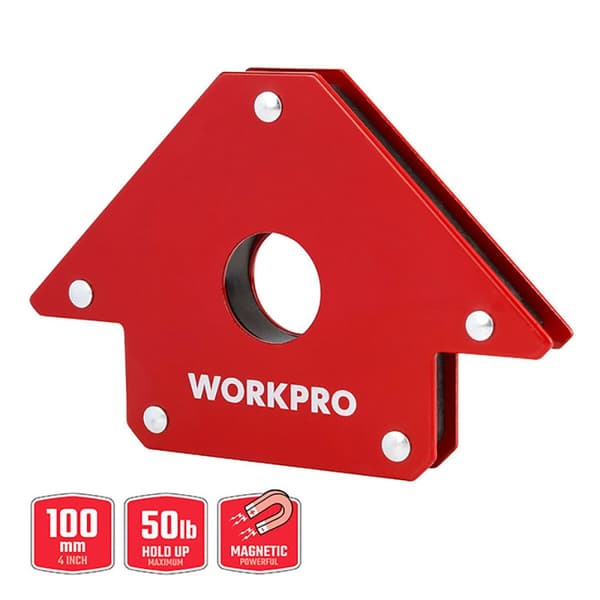 Magnetisk svejsevinkel Workpro 4" 10 cm