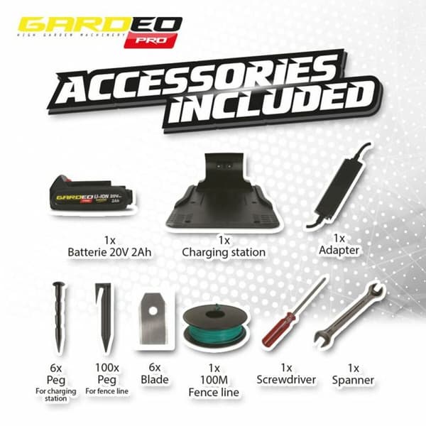 Gressklipprobot Gardeo GRO20V20WIFI 1000 M² 800 m²