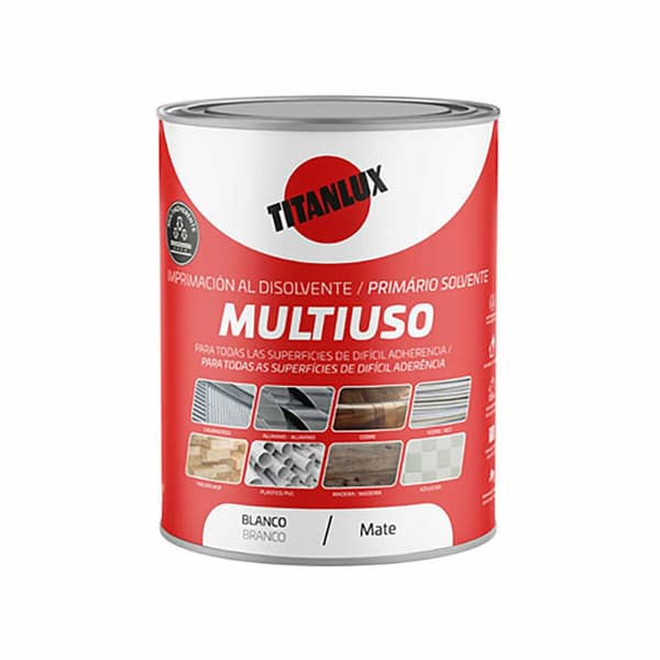 Grunningmaling Titanlux Hvit Matt 750 ml