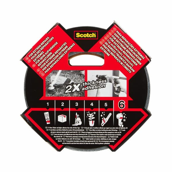 Gaffertape Scotch extremium 6 ultra 10 m x 24 mm Sort 6 Dele