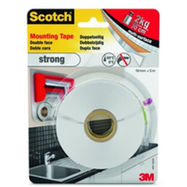 Dobbeltsidet Tape Scotch 19 mm x 5 m Hvid