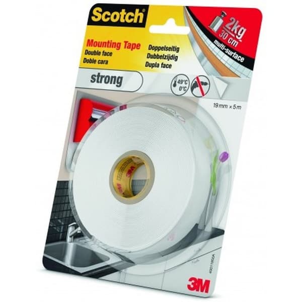 Dobbeltsidet Tape Scotch 19 mm x 5 m Hvid