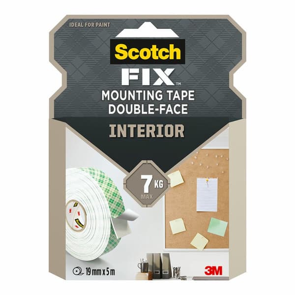 Dobbeltsidet Tape Scotch 19 mm x 5 m Hvid