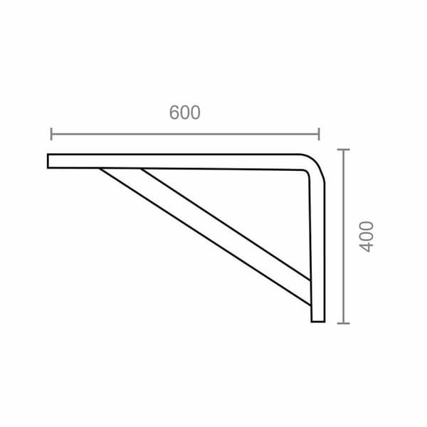 Vinkelmåler Micel plm04 Grå 600 x 400 mm