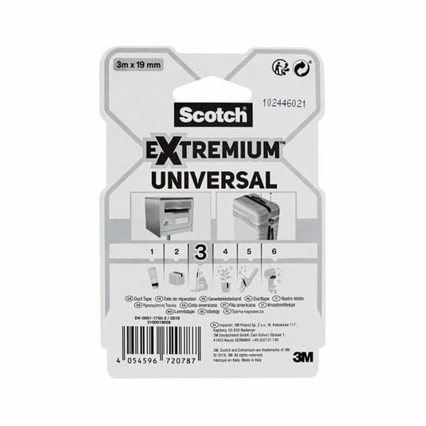 Gaffertape Scotch extremium 3 Grå 3 m x 19 mm