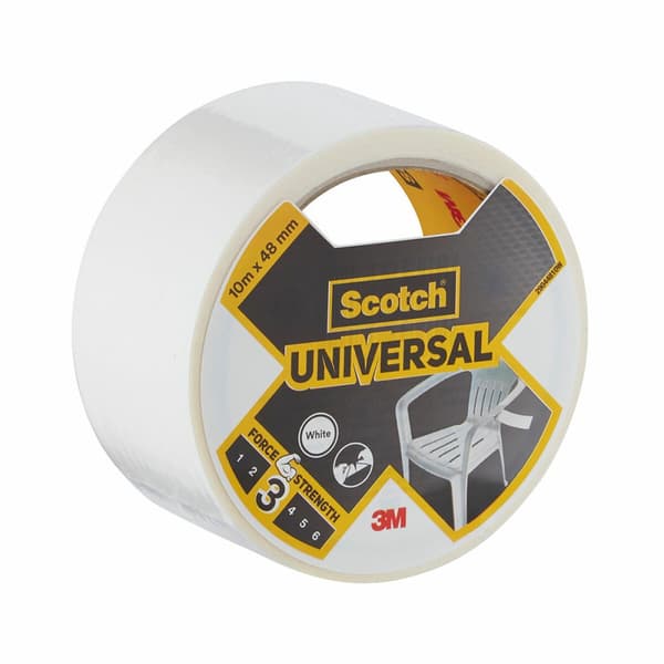 Gaffertape Scotch Hvid 10 m x 48 mm 6 Dele