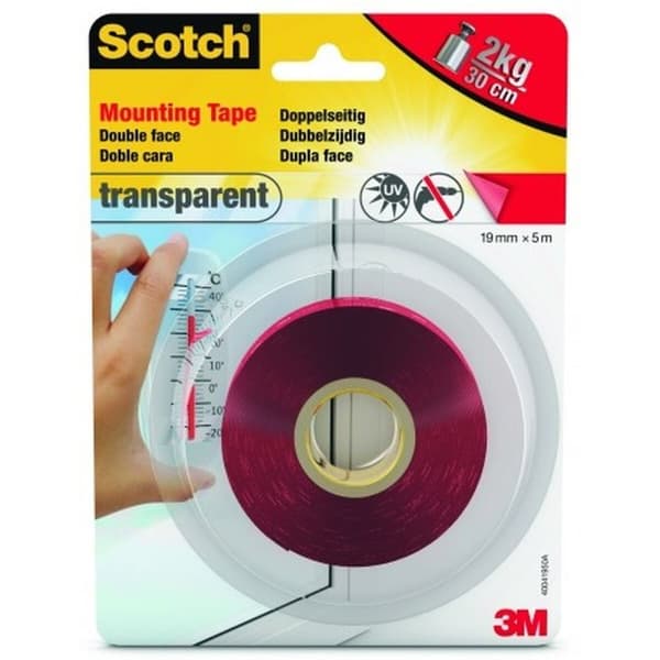 Dobbeltsidet Tape Scotch Gennemsigtig 19 mm x 5 m