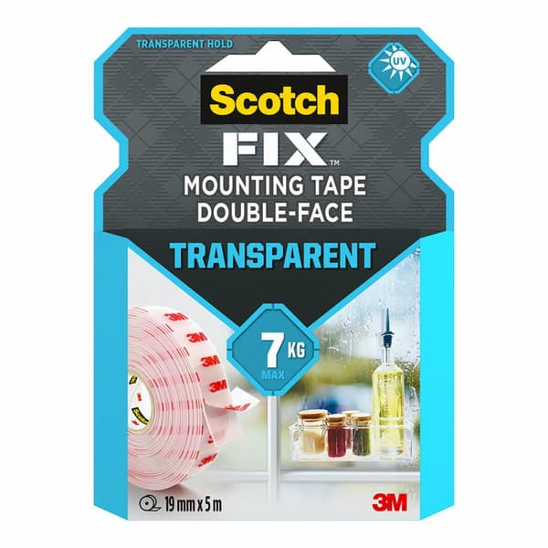 Dobbeltsidet Tape Scotch Gennemsigtig 19 mm x 5 m