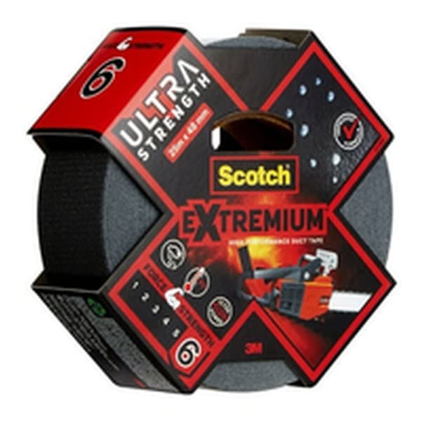 Gaffertape Scotch extremium 6 ultra 10 m x 24 mm Sort 6 Dele