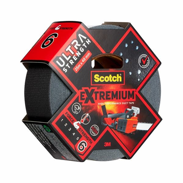 Gaffertape Scotch extremium 6 ultra 10 m x 24 mm Sort 6 Dele