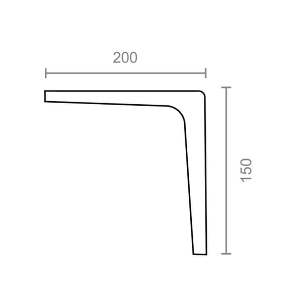 Vinkelmåler Micel plm07 Hvid Aluminium 20 x 15 cm