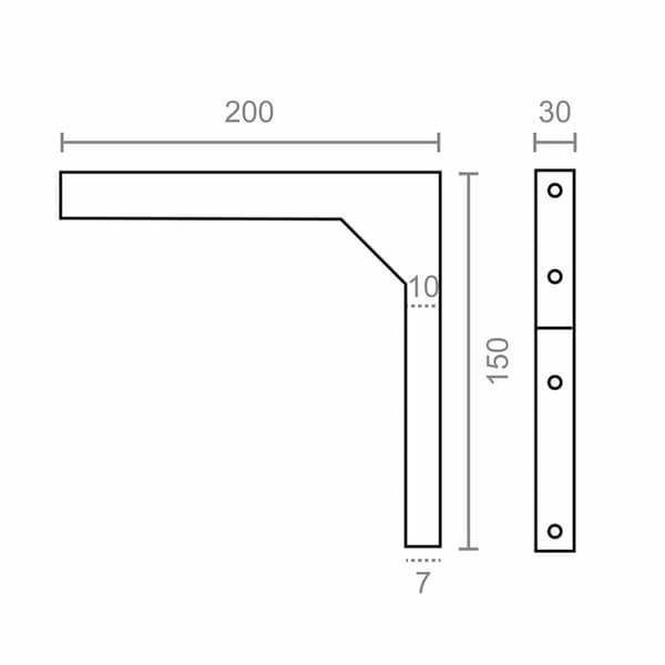 Vinkelfeste Micel super plm03 Hvit 20 x 15 cm