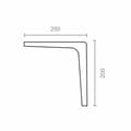 Miniatyrbilde 2 av 2: Vinkelfeste Micel plm07 Hvit Aluminium 25 x 20 cm