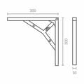 Miniatyrbilde 2 av 3: Vinkelfeste Micel plm06 Skinnende Forkrommet 30 x 30 cm