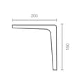 Miniatyrbilde 2 av 2: Vinkelfeste Micel plm07 Hvit Aluminium 20 x 15 cm