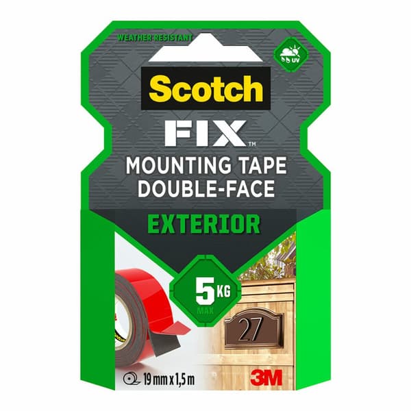 Dobbeltsidet Tape Scotch 19 mm x 1,5 m